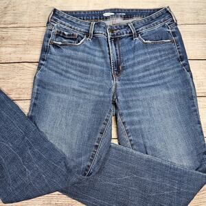 Old Navy Pop Icon Skinny Womens Size 6 Blue Mid-Rise Stretch Denim Jeans